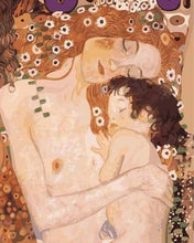 Laden Sie das Bild in den Galerie-Viewer, Malen nach Zahlen für Erwachsene | Klimt - Mutter und Kind | Figured'Art