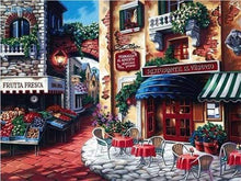 Laden Sie das Bild in den Galerie-Viewer, Malen nach Zahlen für Erwachsene | Kleines Restaurant in der Altstadt | Figured'Art