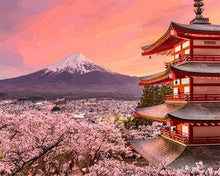 Laden Sie das Bild in den Galerie-Viewer, Malen nach Zahlen für Erwachsene | Mount Fuji und Kirschblüten im Frühjahr | Figured'Art