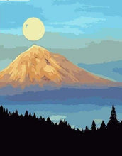 Laden Sie das Bild in den Galerie-Viewer, Malen nach Zahlen für Erwachsene | Berg und Vollmond | Figured'Art