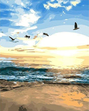 Laden Sie das Bild in den Galerie-Viewer, Malen nach Zahlen für Erwachsene | Vögel am Strand | Figured'Art