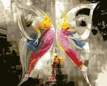 Laden Sie das Bild in den Galerie-Viewer, Malen nach Zahlen für Erwachsene | Bunter Schmetterling abstrakt | Figured'Art