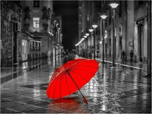 Laden Sie das Bild in den Galerie-Viewer, Malen nach Zahlen für Erwachsene | Roter Regenschirm | Figured'Art