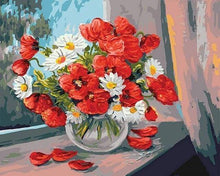 Laden Sie das Bild in den Galerie-Viewer, Malen nach Zahlen für Erwachsene | Mohnblumen und Gänseblümchen | Figured'Art