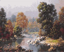 Laden Sie das Bild in den Galerie-Viewer, Malen nach Zahlen Erwachsene Waldlandschaft Figured'Art