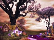 Laden Sie das Bild in den Galerie-Viewer, Malen nach Zahlen für Erwachsene | Violette Landschaft | Figured'Art