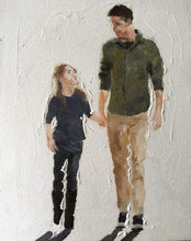 Laden Sie das Bild in den Galerie-Viewer, Malen nach Zahlen für Erwachsene | Vater und Tochter Hand in Hand | Figured'Art
