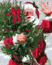 Laden Sie das Bild in den Galerie-Viewer, Malen nach Zahlen für Erwachsene | Weihnachtsmann und Tanne | Figured'Art