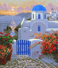 Laden Sie das Bild in den Galerie-Viewer, Malen nach Zahlen für Erwachsene | Kleines griechisches Dorf | Figured'Art