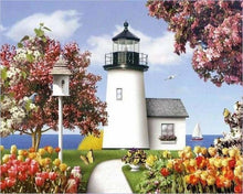 Laden Sie das Bild in den Galerie-Viewer, Malen nach Zahlen – Leuchtturm im Frühling