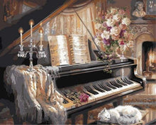 Laden Sie das Bild in den Galerie-Viewer, Malen nach Zahlen für Erwachsene | Klavier im Wohnzimmer | Figured'Art