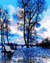 Laden Sie das Bild in den Galerie-Viewer, Malen nach Zahlen für Erwachsene | Bäume bei blauen Himmel | Figured'Art