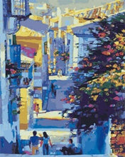 Laden Sie das Bild in den Galerie-Viewer, Malen nach Zahlen für Erwachsene | Straße in der lebhaften Stadt | Figured'Art