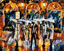 Laden Sie das Bild in den Galerie-Viewer, Malen nach Zahlen für Erwachsene | Im Regen auf den Bus warten | Figured'Art