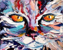 Laden Sie das Bild in den Galerie-Viewer, Malen nach Zahlen für Erwachsene | Katzenkopf gemalt | Figured'Art