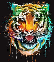 Laden Sie das Bild in den Galerie-Viewer, Malen nach Zahlen für Erwachsene | Farbiger Tigerkopf | Figured'Art