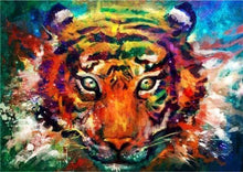 Laden Sie das Bild in den Galerie-Viewer, Malen nach Zahlen für Erwachsene | Tiger und Farben | Figured'Art