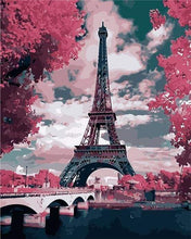 Laden Sie das Bild in den Galerie-Viewer, Malen nach Zahlen Erwachsene Eiffelturm im Frühjahr Figured'Art