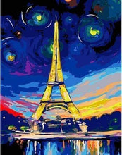 Laden Sie das Bild in den Galerie-Viewer, Malen nach Zahlen für Erwachsene | Farbiger Eiffelturm | Figured'Art
