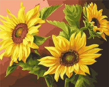 Laden Sie das Bild in den Galerie-Viewer, Malen nach Zahlen für Erwachsene | Blühende Sonnenblumen | Figured'Art