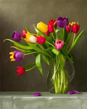Laden Sie das Bild in den Galerie-Viewer, Malen nach Zahlen für Erwachsene | Bunte Tulpen | Figured'Art