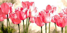 Laden Sie das Bild in den Galerie-Viewer, Malen nach Zahlen für Erwachsene | Roserote Tulpen | Figured'Art