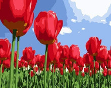 Laden Sie das Bild in den Galerie-Viewer, Malen nach Zahlen für Erwachsene | Rote Tulpen | Figured'Art