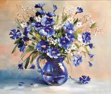 Laden Sie das Bild in den Galerie-Viewer, Malen nach Zahlen für Erwachsene | Saphirblaue Vase | Figured'Art