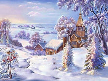 Laden Sie das Bild in den Galerie-Viewer, Malen nach Zahlen für Erwachsene | Dorf im Winter | Figured'Art