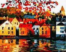 Laden Sie das Bild in den Galerie-Viewer, Malen nach Zahlen für Erwachsene | Ruhige Stadt | Figured'Art