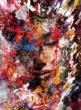 Laden Sie das Bild in den Galerie-Viewer, Malen nach Zahlen für Erwachsene | Weibliches Gesicht abstrakt | Figured'Art