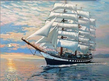 Laden Sie das Bild in den Galerie-Viewer, Malen nach Zahlen für Erwachsene | Segelboot im Ozean | Figured'Art