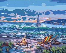 Laden Sie das Bild in den Galerie-Viewer, Malen nach Zahlen für Erwachsene | Blick auf den Strand | Figured'Art