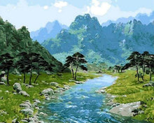 Laden Sie das Bild in den Galerie-Viewer, Malen nach Zahlen für Erwachsene | Aussicht auf die Bergen | Figured'Art